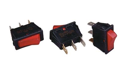 Mono narrow switch with French lamp 16/6 A