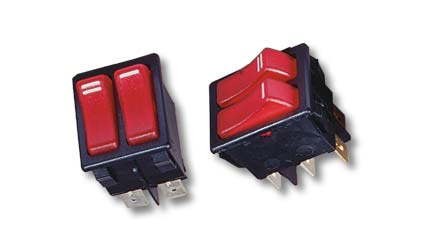 Double Italian switch without lamp 16/6 A