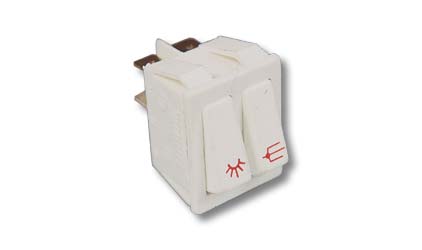 Gas oven double switch, lamp button, roast button