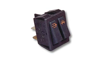 Gas oven double switch, lamp button, brown roast button