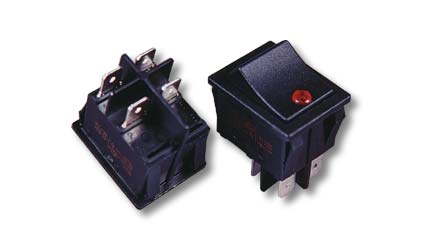 Mono wide French switch with lamp black