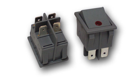 Mono wide French switch with lamp