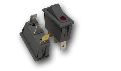 Mono narrow French switch with lamp