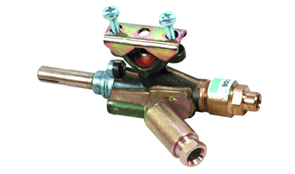 Gas valve with safety