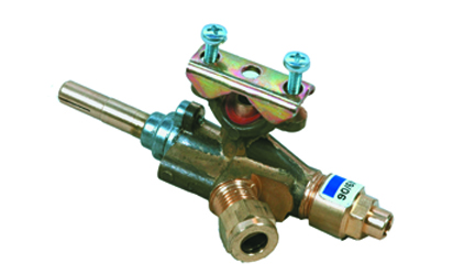 Gas valve with safety